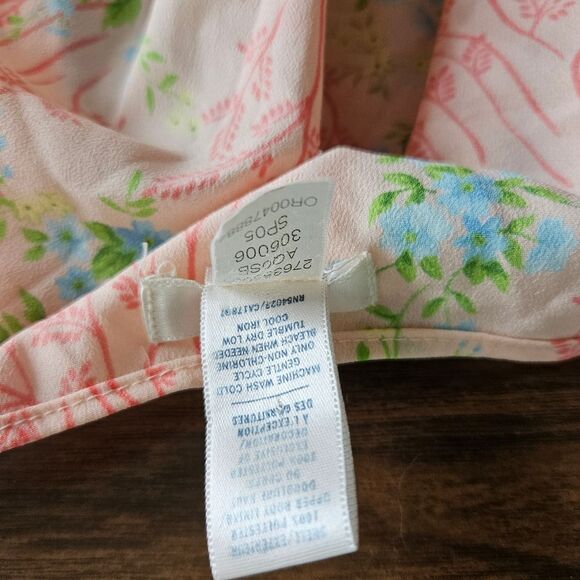 Y2K Old Navy Perfect Fit Pink Floral Babydoll Tank Top Women's Small Fairycore - Picture 9 of 9